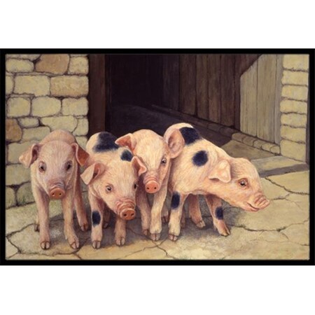 Carolines Treasures Carolines Treasures BDBA0225MAT Pigs Piglets by Daphne Baxter Indoor or Outdoor Mat; 18 x 27 BDBA0225MAT